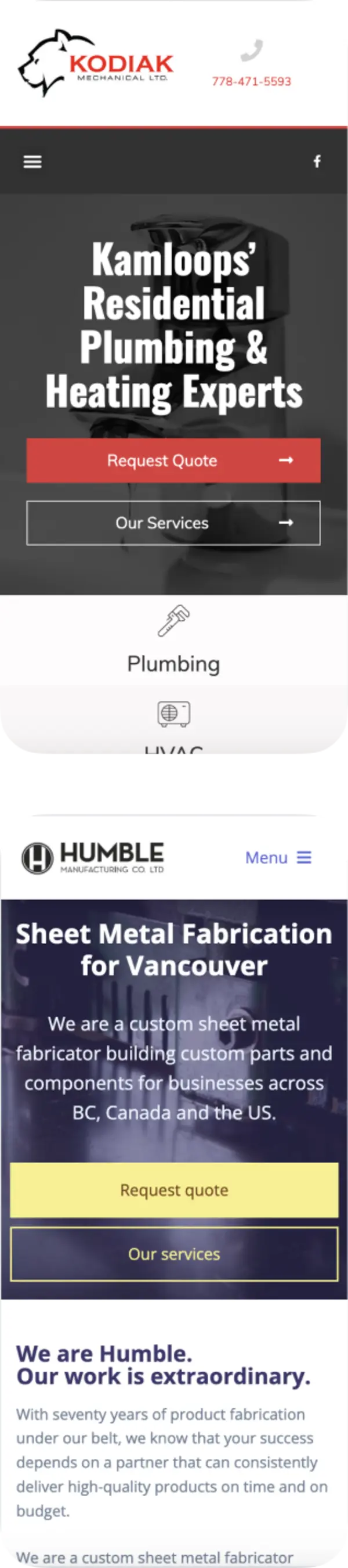 Website Mockups